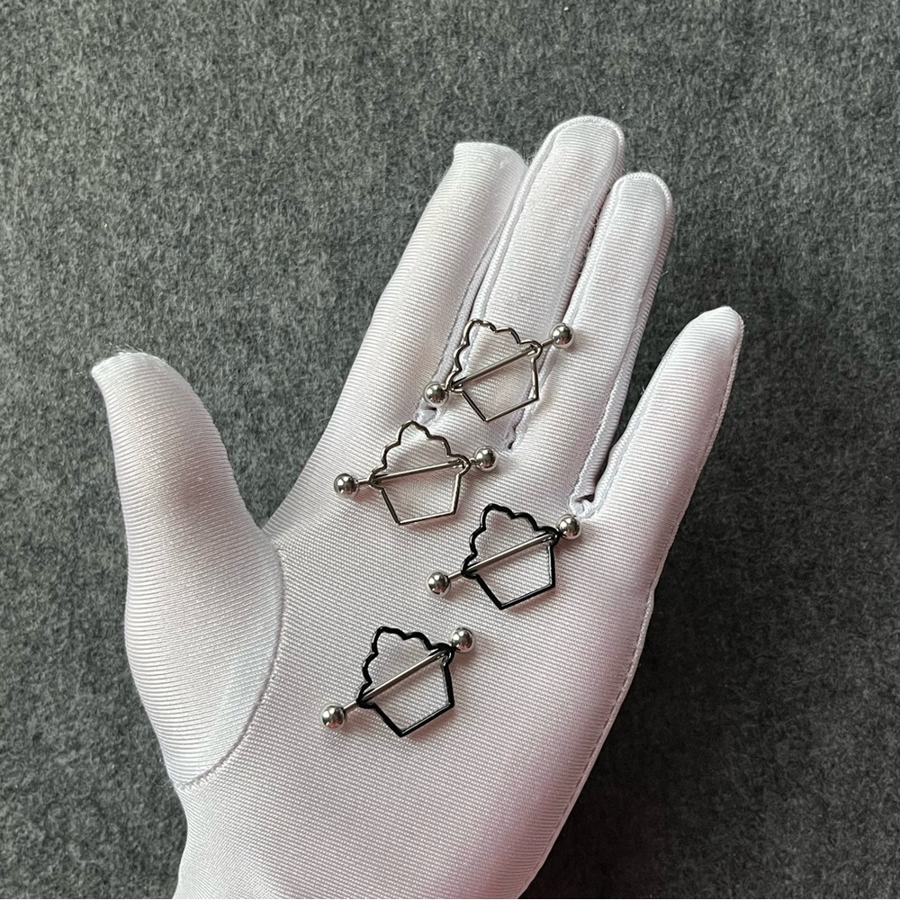 Cute Icecream Pierced Nipple  Rings